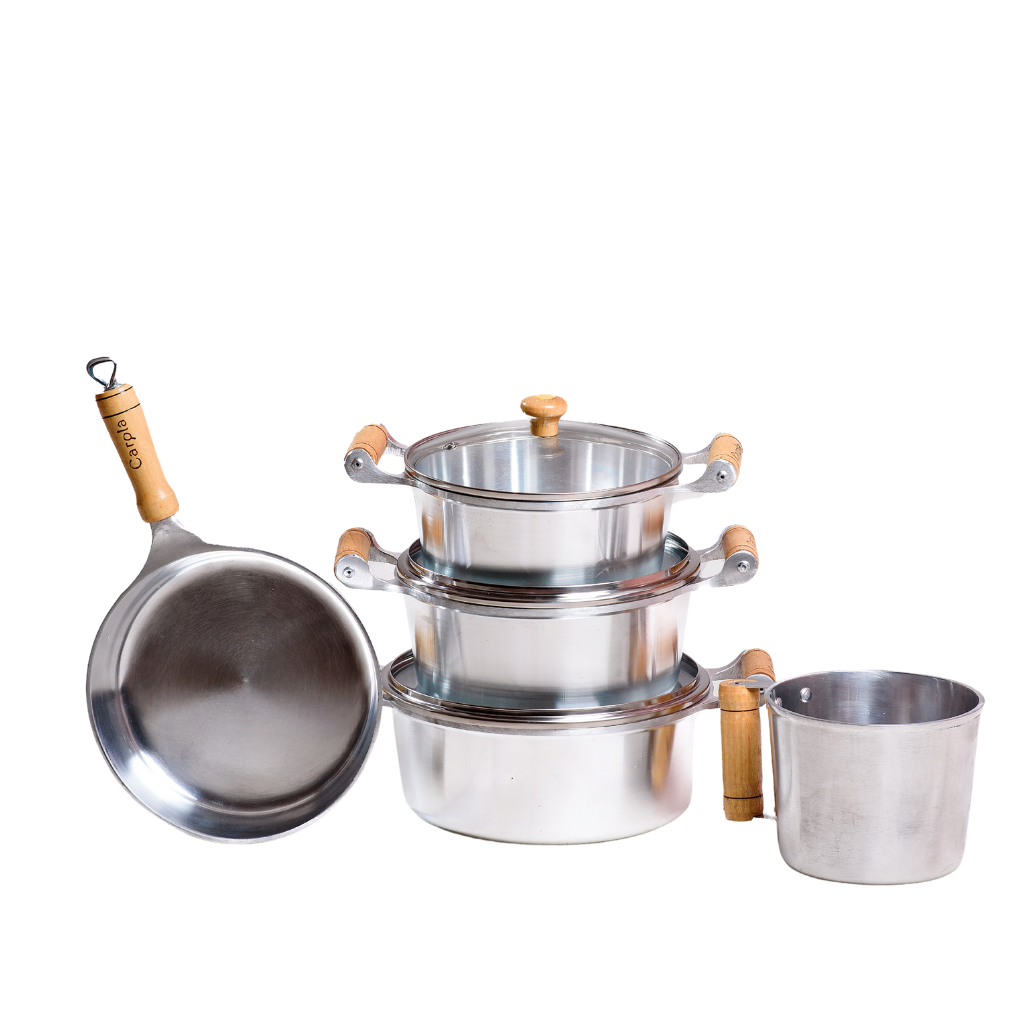 Conjunto 5 Peças Caçarola Frigideira Canecão Fundido